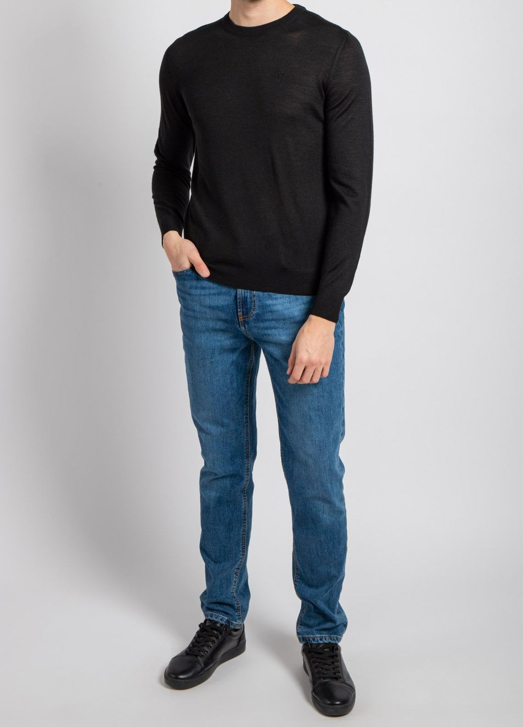 Белый шерстяной джемпер Yves Saint Laurent (277237657)
