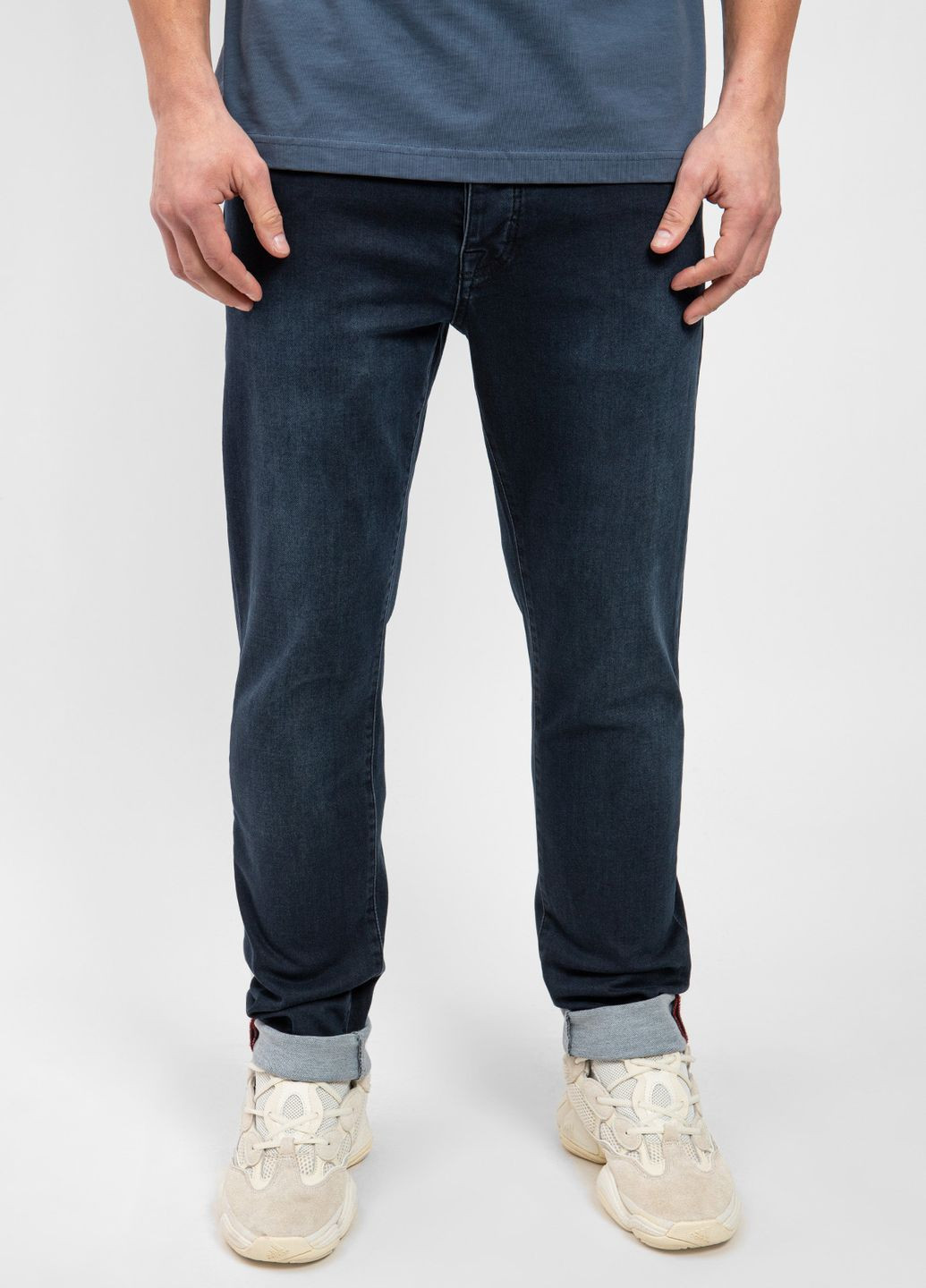 Темно-синие демисезонные темно-синие прямые джинсы Jacob Cohen