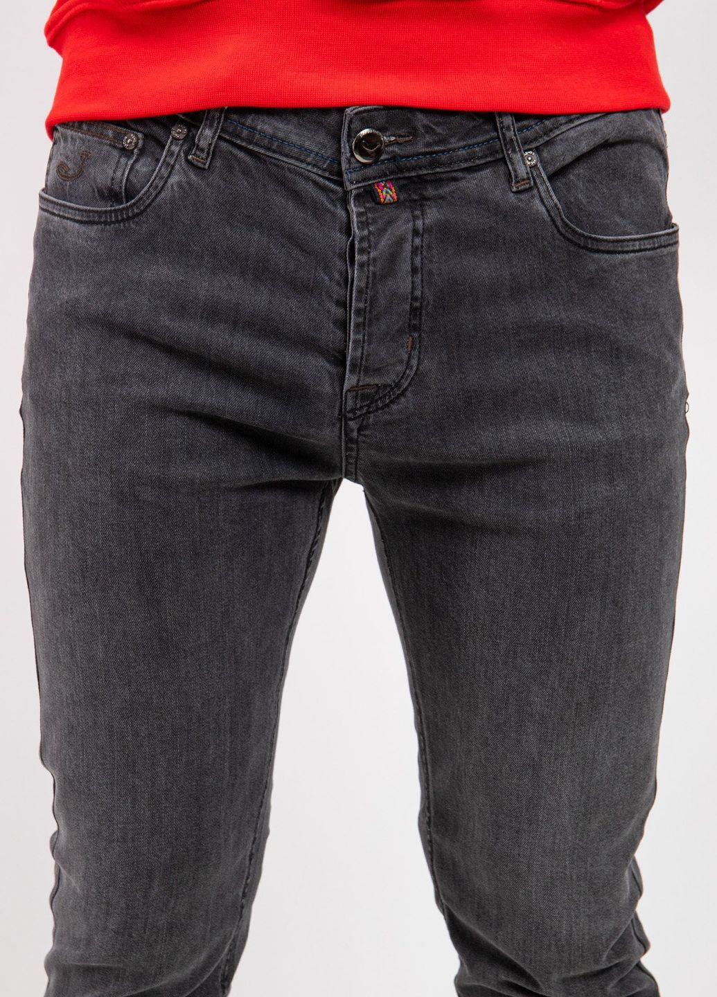 Темно-серые демисезонные синие прямые джинсы Jacob Cohen