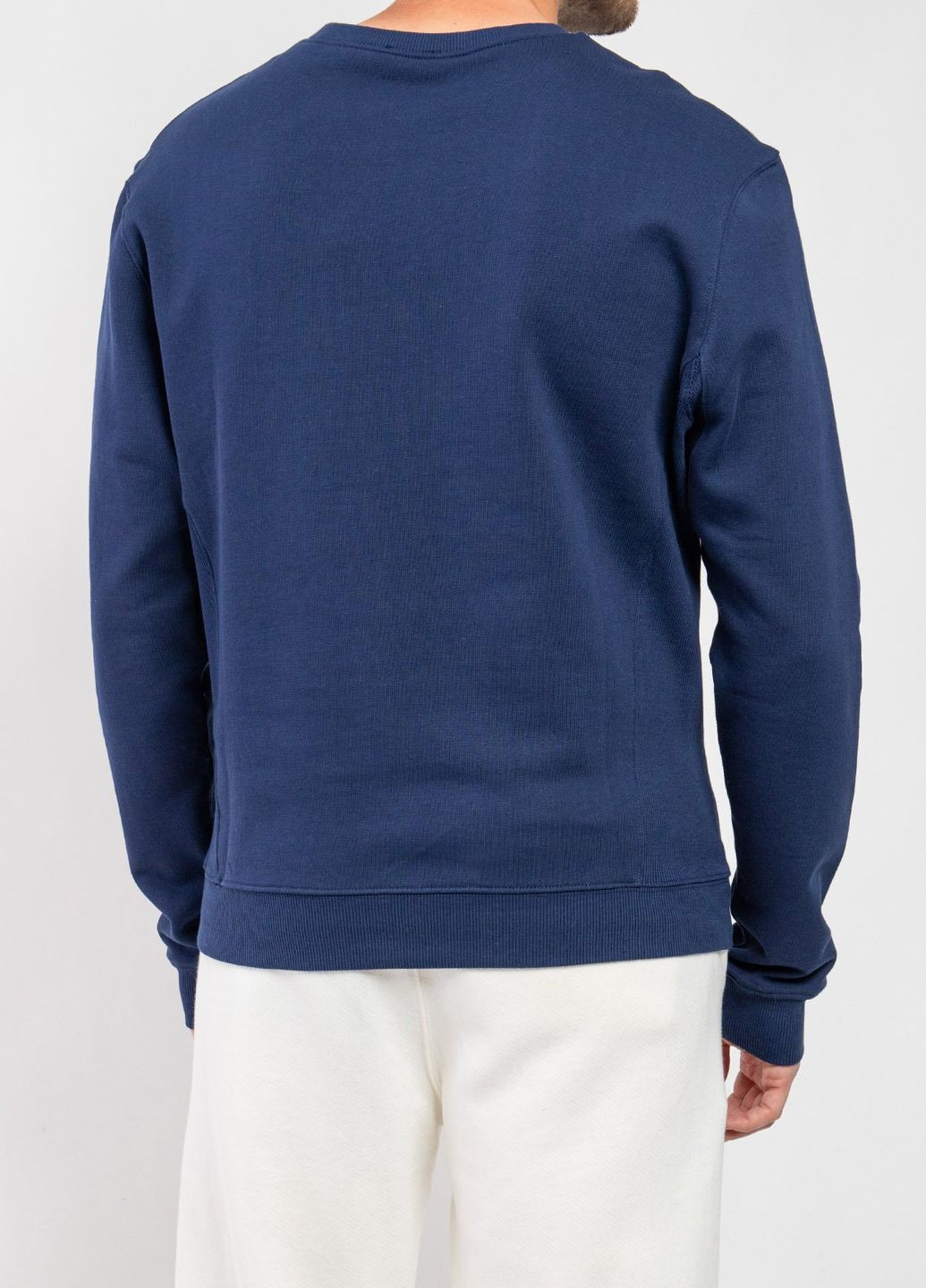 Синий бежевый хлопковый свитшот с лого Yves Saint Laurent (277281474)