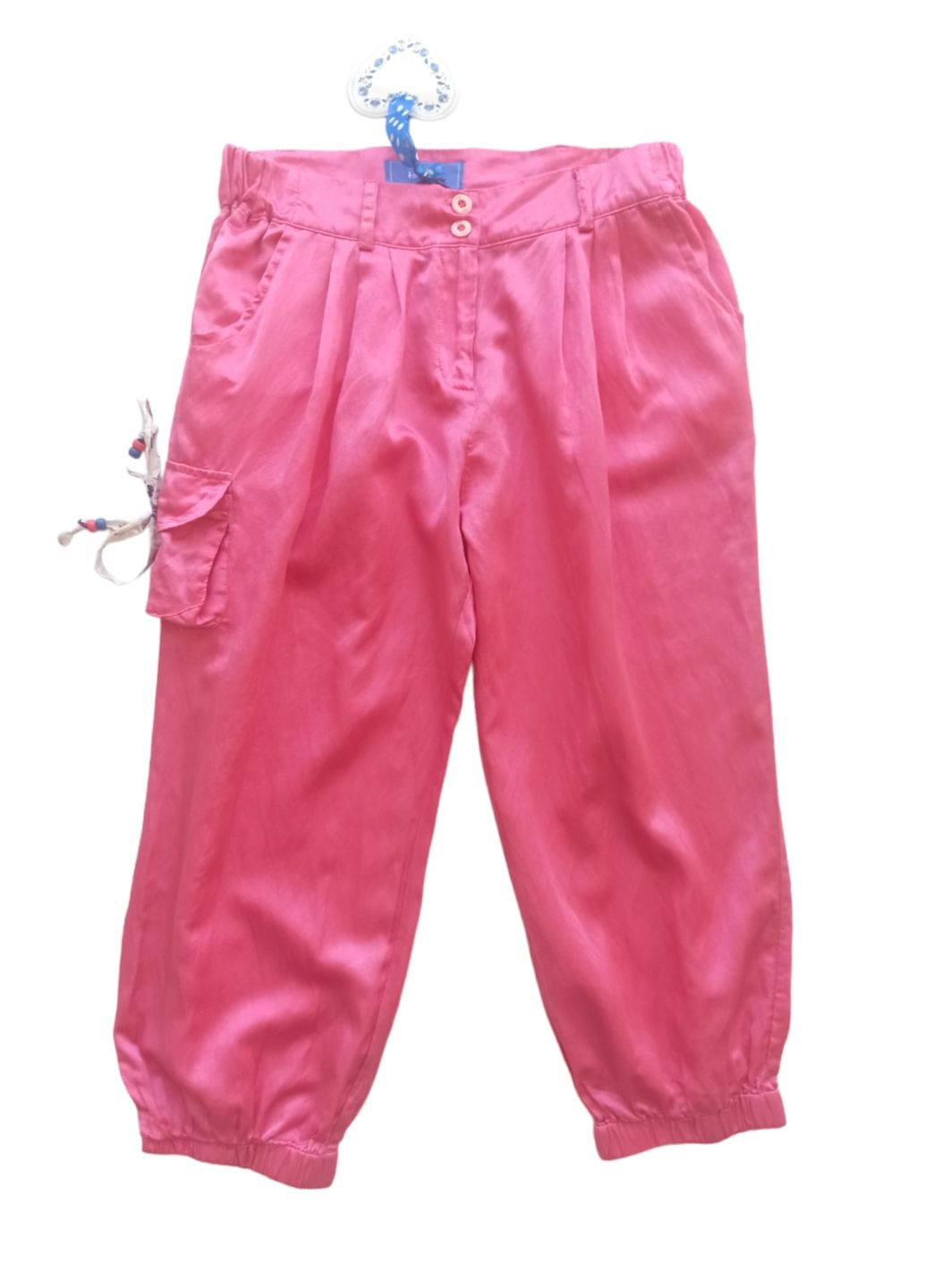Розовые праздничный, коктейльный, классические, повседневный, кэжуал, нарядные летние карго брюки To Be Too