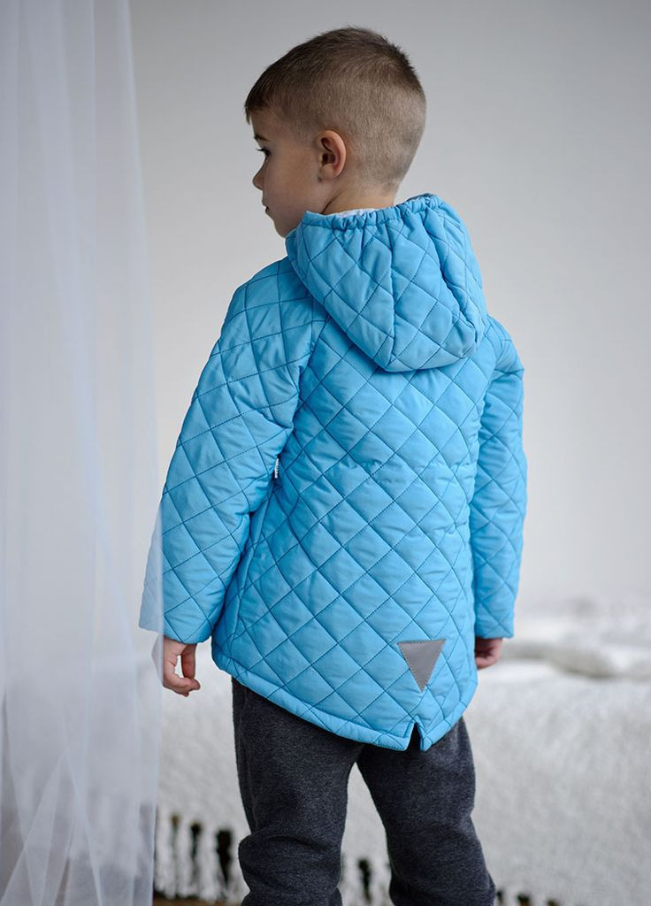 Голубая демисезонная куртка дитская Баранчик БО