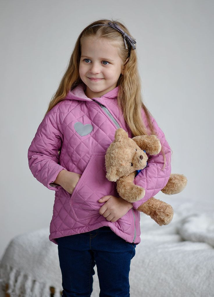 Розовая демисезонная куртка дитская Баранчик БО