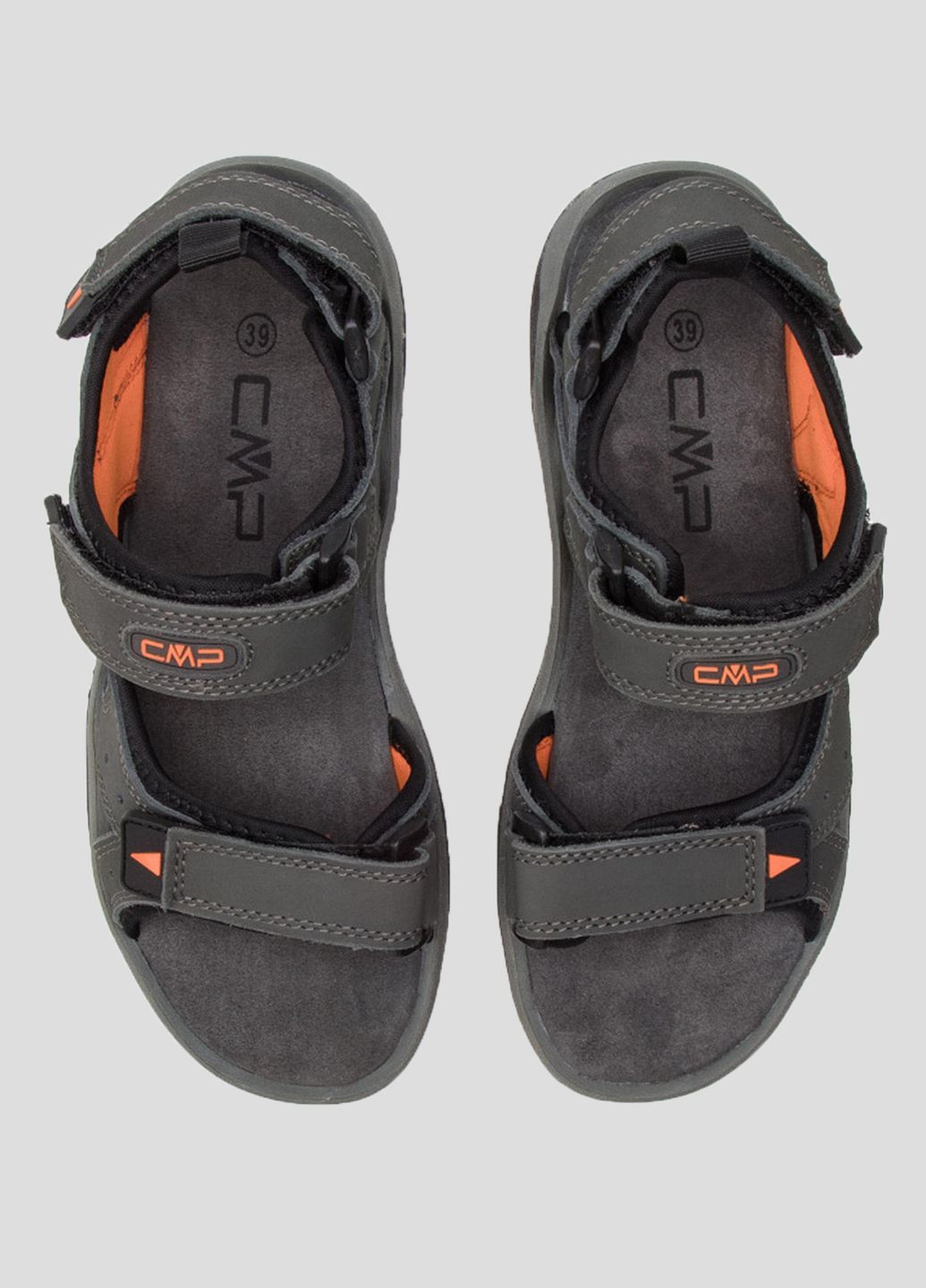Спортивные темно-серые трекинговые сандалии almaak hiking sandal CMP