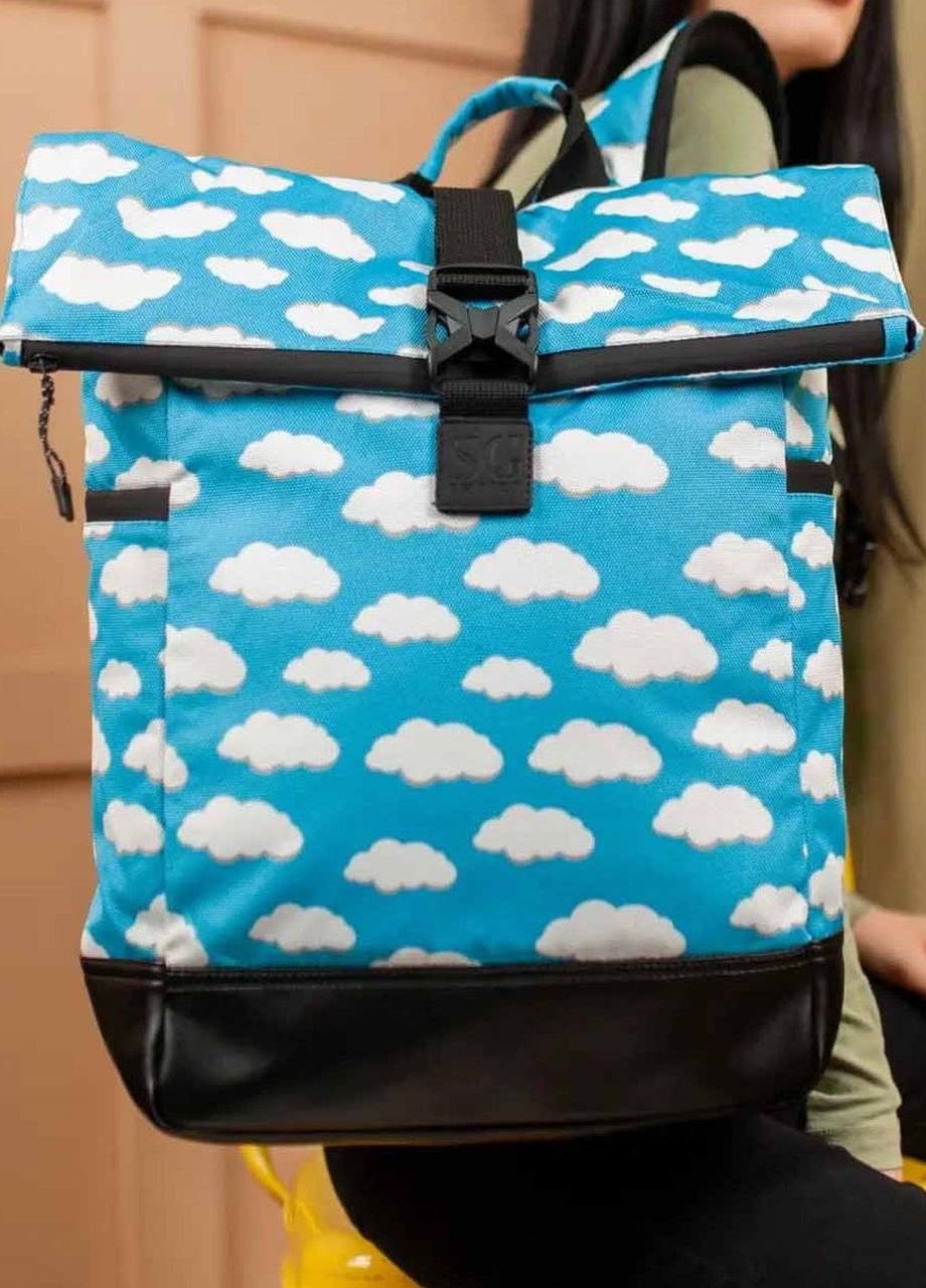 Рюкзак роллтоп Travel bag голубые облака RKTB04138 SG (277610034)