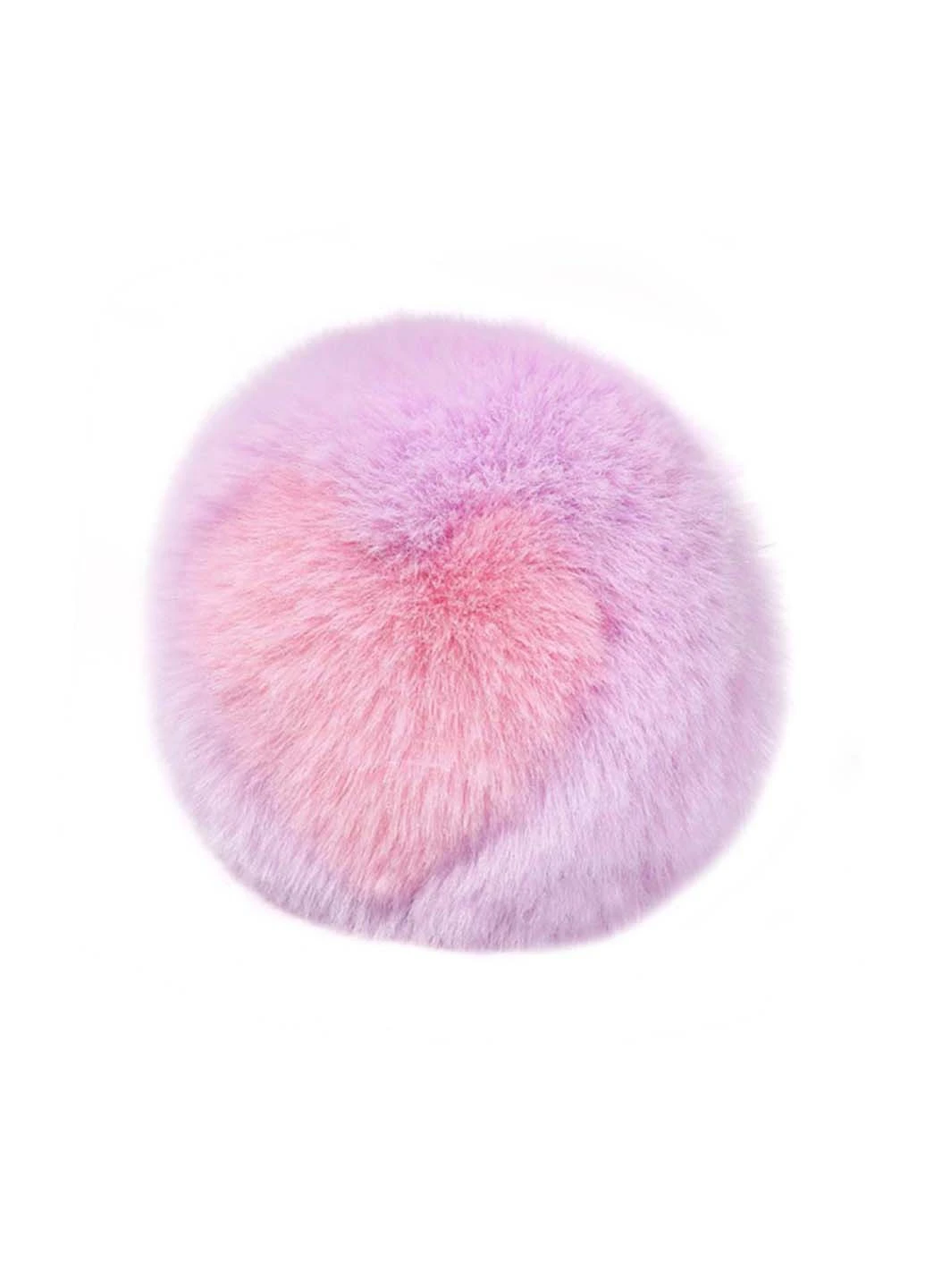 Анальний корок з пухнастим хвостом Cute Heart Fluffy Plug with Tail Purple&Pink CNT (277608189)