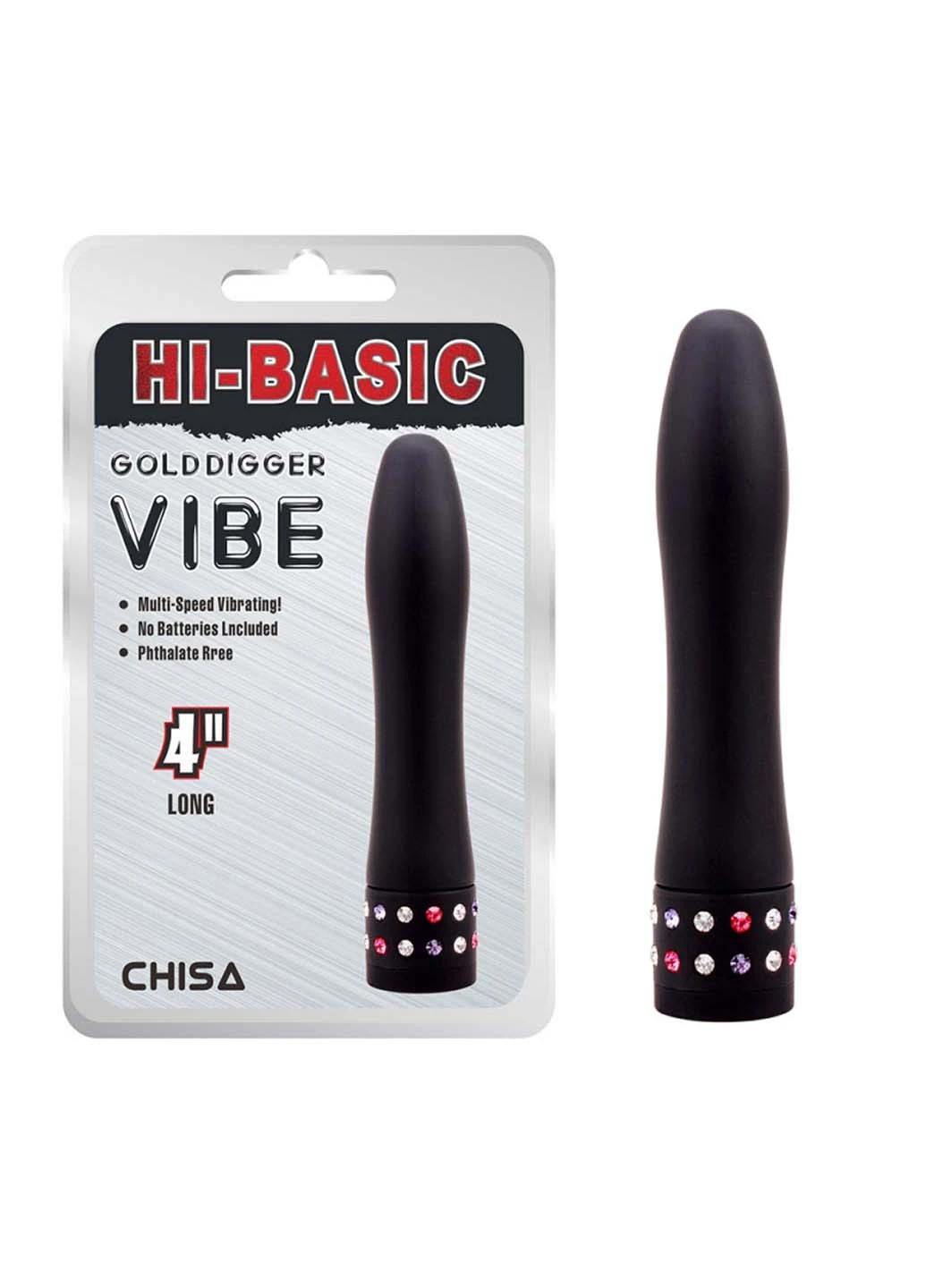Міні вібратор зі стразиками Gold Digger Vibe 4 Chisa (277608387)