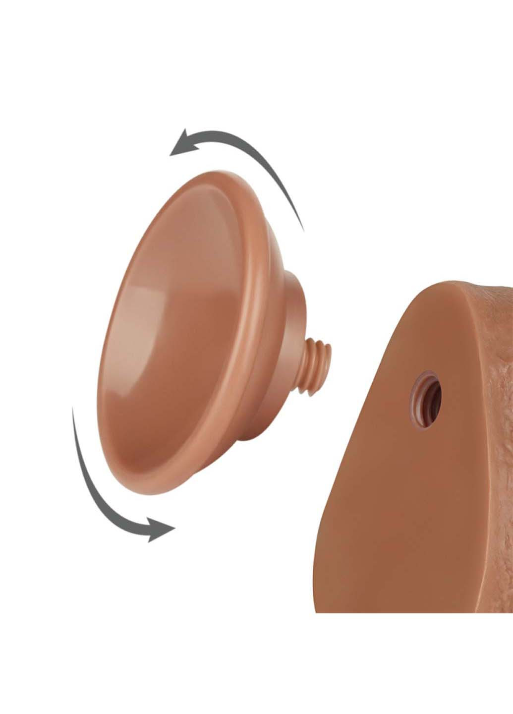 Фаллоимитатор на присоске Sliding Skin Dual Layer Dong Brown 8.5 Lovetoy (277608409)