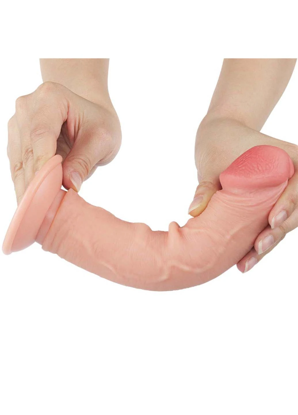 Фаллоимитатор с кожей на присоске Sliding Skin Dual Layer Dong Flesh 8.0 Lovetoy (277608433)