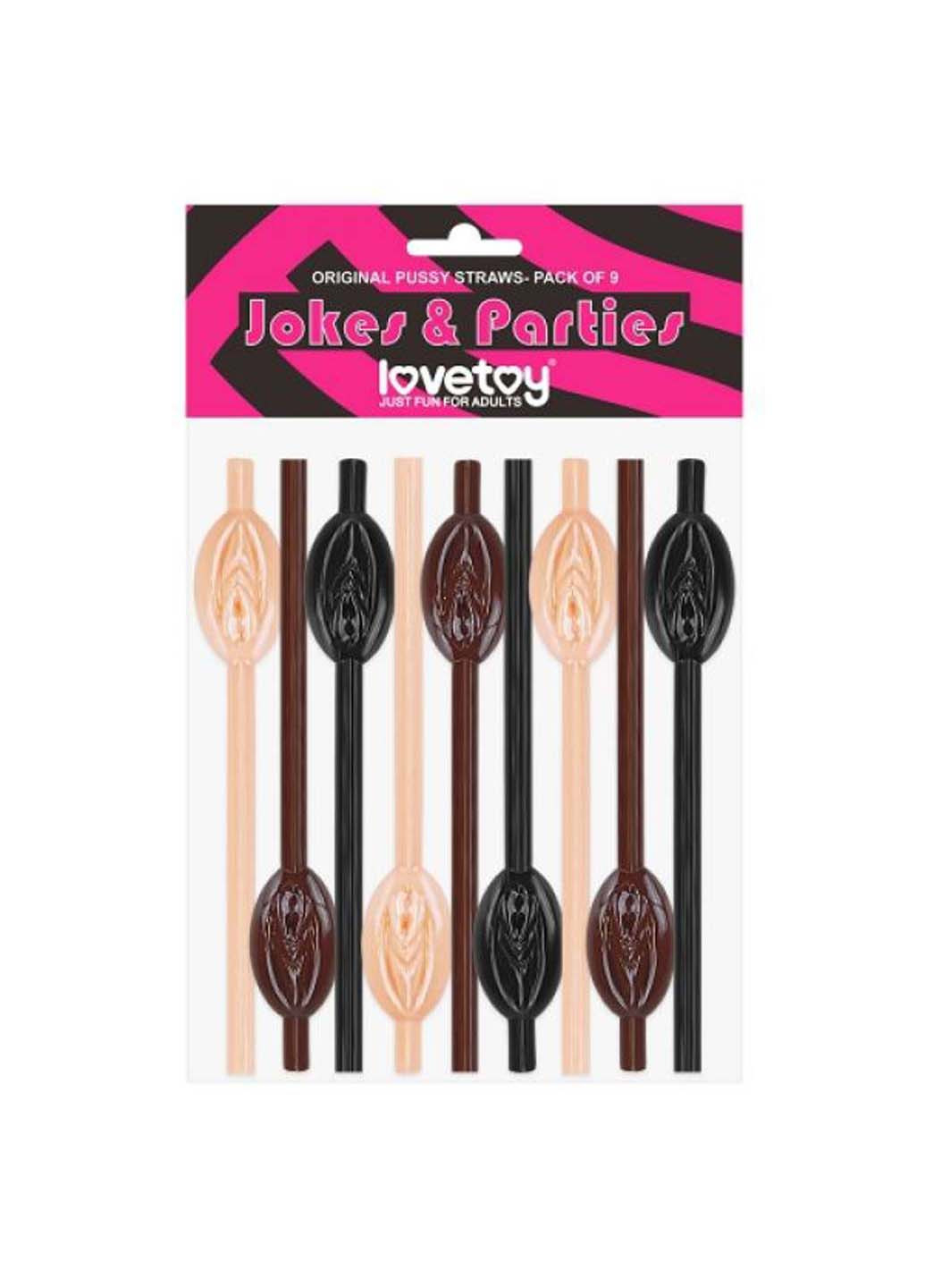 Коктейльні трубочки у формі статевих губ Original Pussy Straws 9шт Lovetoy (277608442)