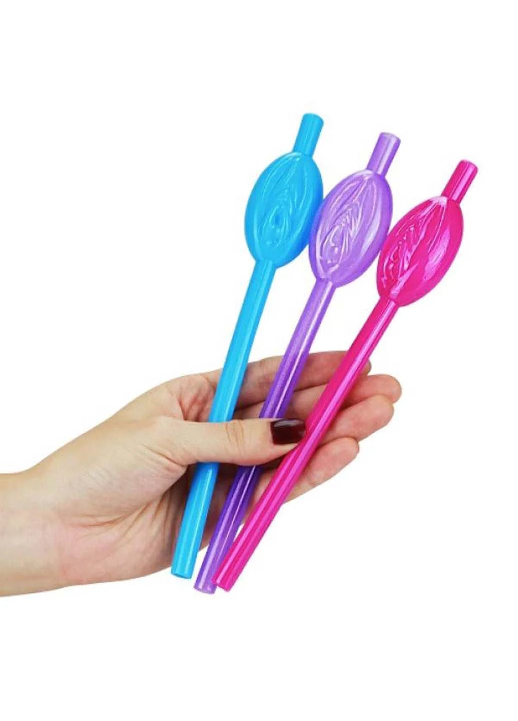 Коктейльні трубочки у формі статевих губ Original Pussy Straws 9шт Lovetoy (277608427)