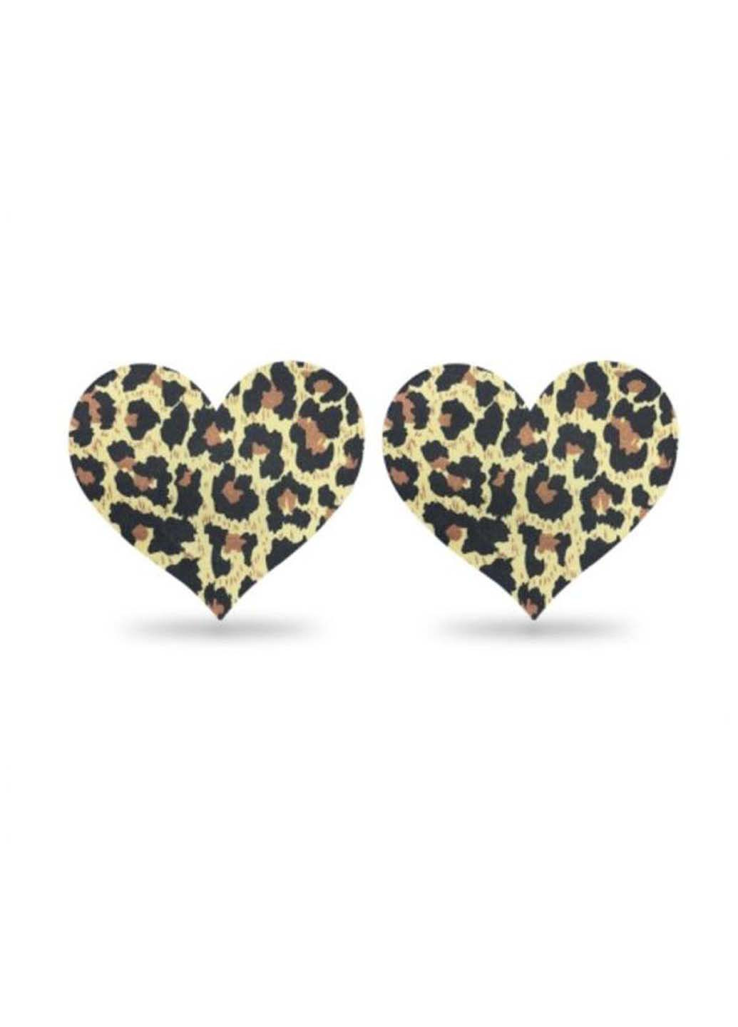Леопардовые стикини сердечко и цветочек Leopard Sexy Nipple Pasties 2 пары Lovetoy (277608399)