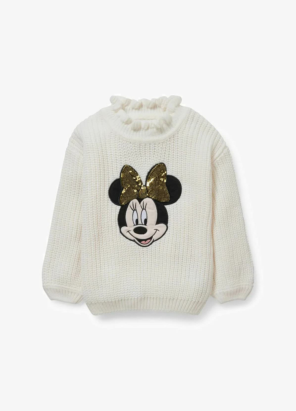 Молочный демисезонный свитер minnie mouse C&A