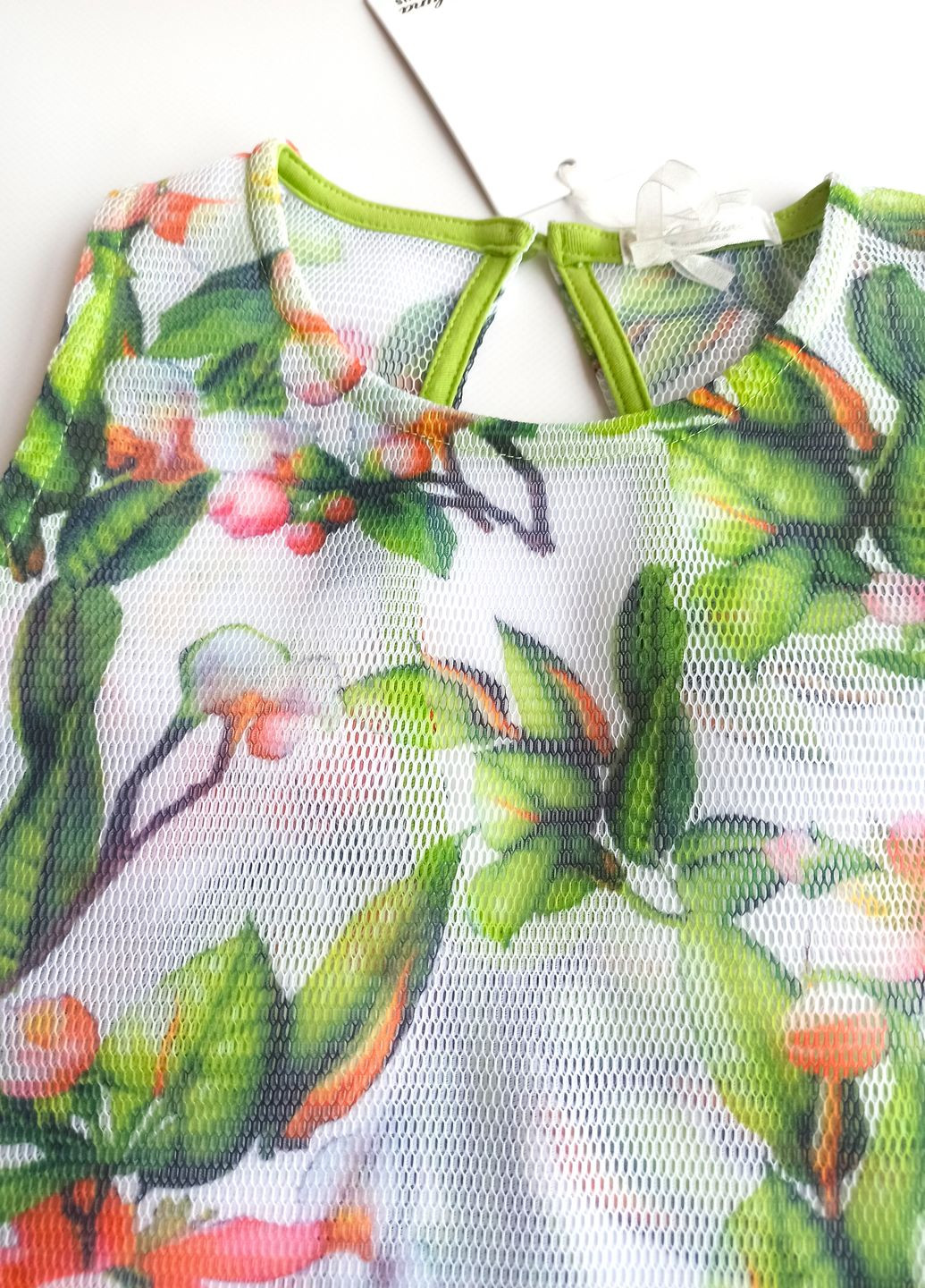 Зелений літній комплект костюм для дівчинки спідниця+футболка ge620730/614713 білий/зелений Gaialuna