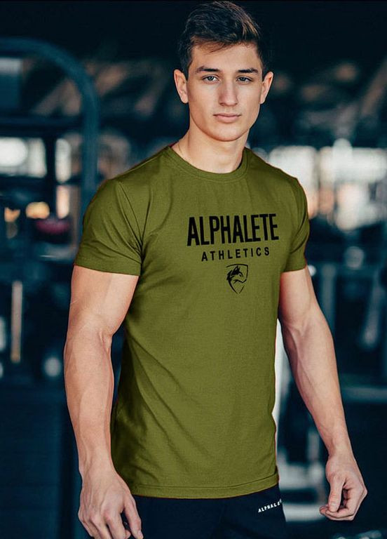Хаки (оливковая) мужская футболка Alpha