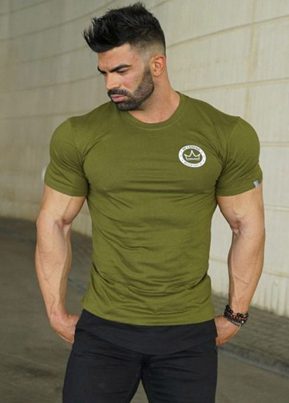 Хаки (оливковая) мужская футболка Meng d.g.o.s