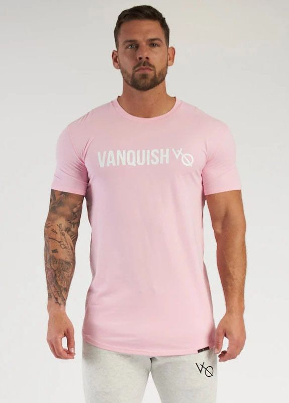 Розовая мужская футболка VQH