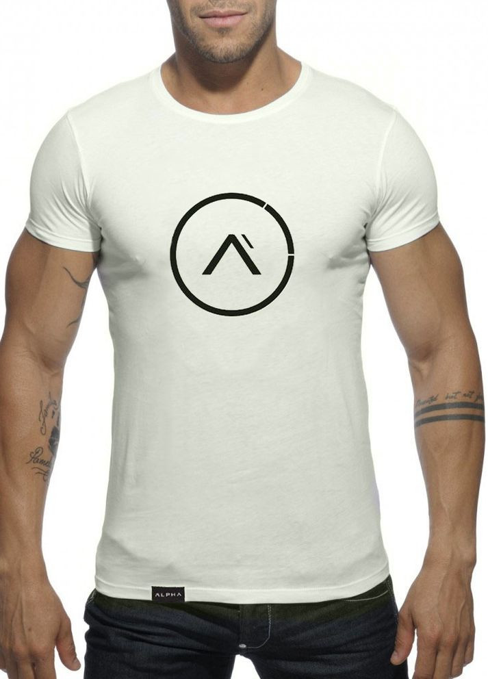 Белая мужская футболка Alpha