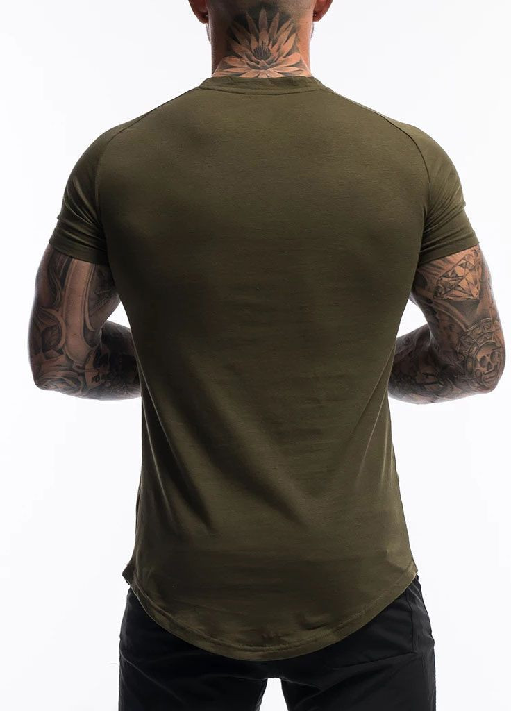 Хаки (оливковая) мужская футболка ECHT