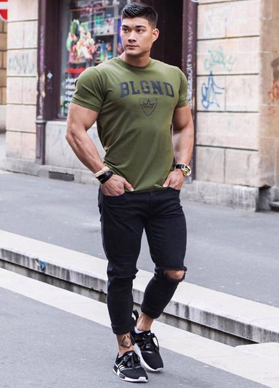 Хаки (оливковая) мужская футболка MCET