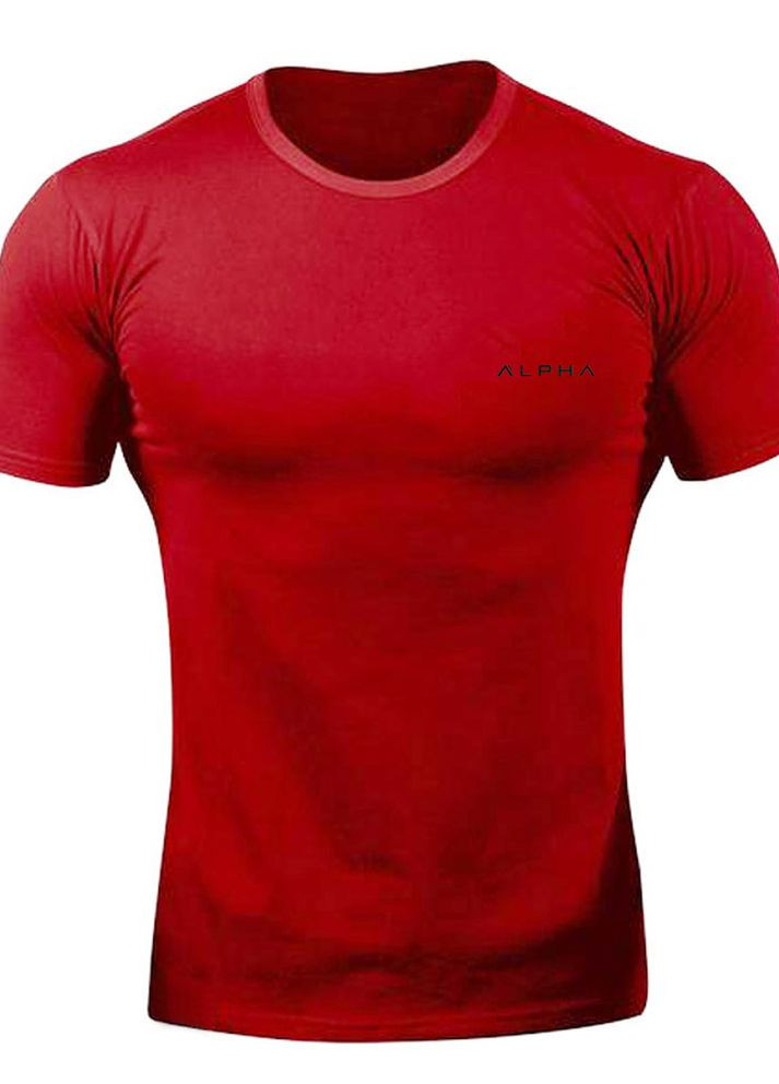 Красная мужская футболка Alpha
