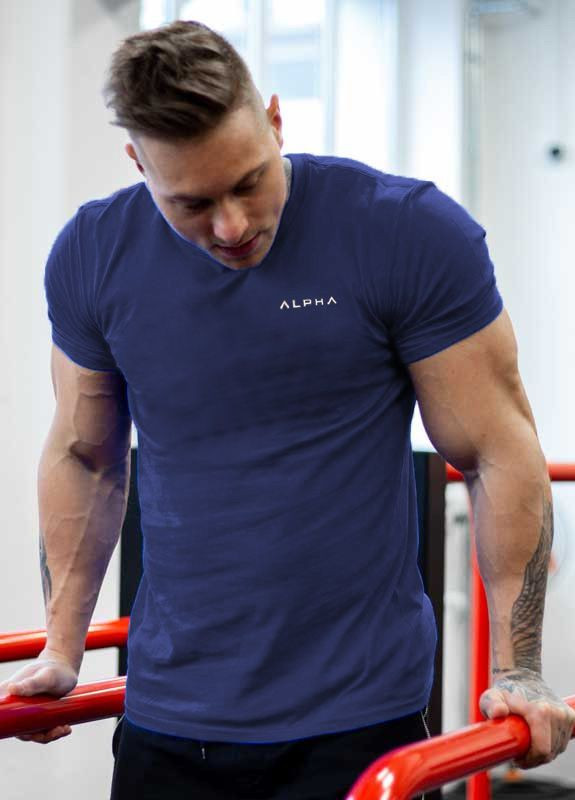 Темно-синя чоловіча футболка Alpha