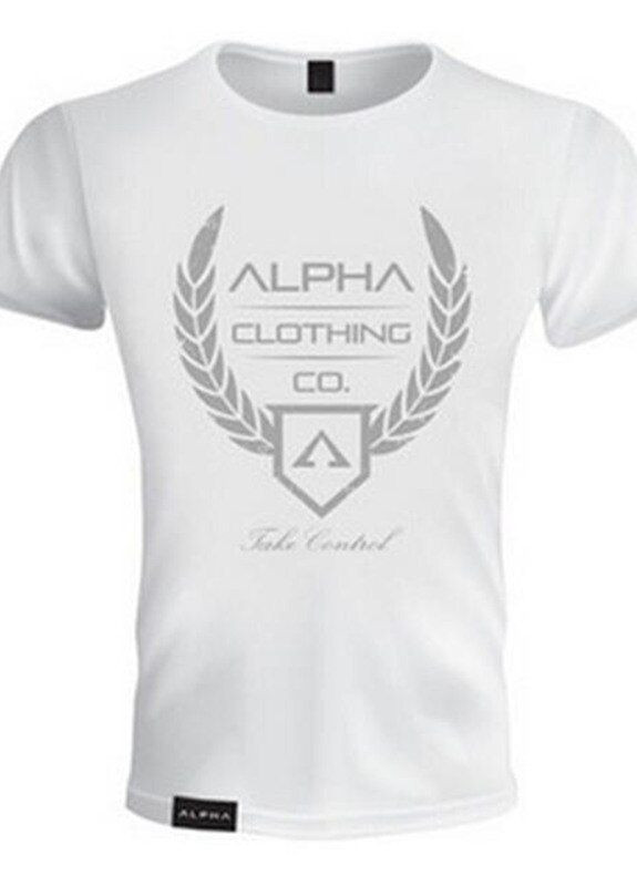 Біла чоловіча футболка Alpha