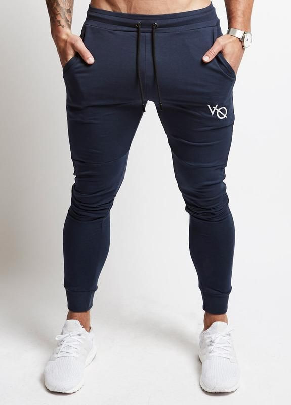 Темно-синие спортивные демисезонные брюки VQH
