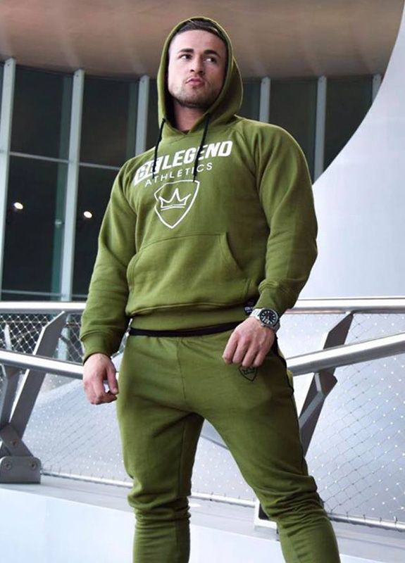 Зеленые спортивные демисезонные брюки MCET