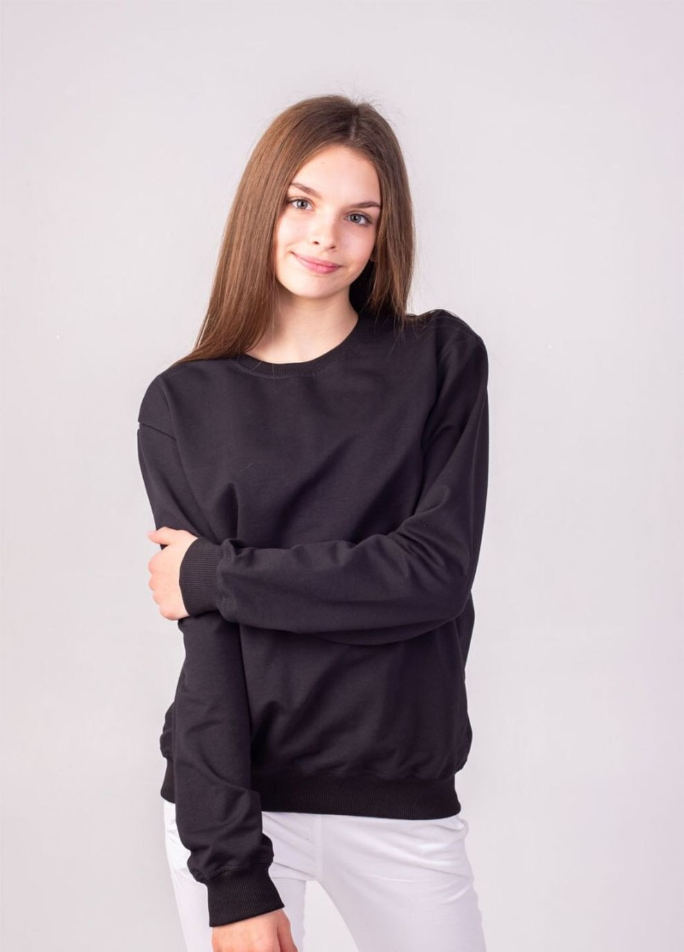 Чорний чорний світшот жіночий TvoePolo (277635003)