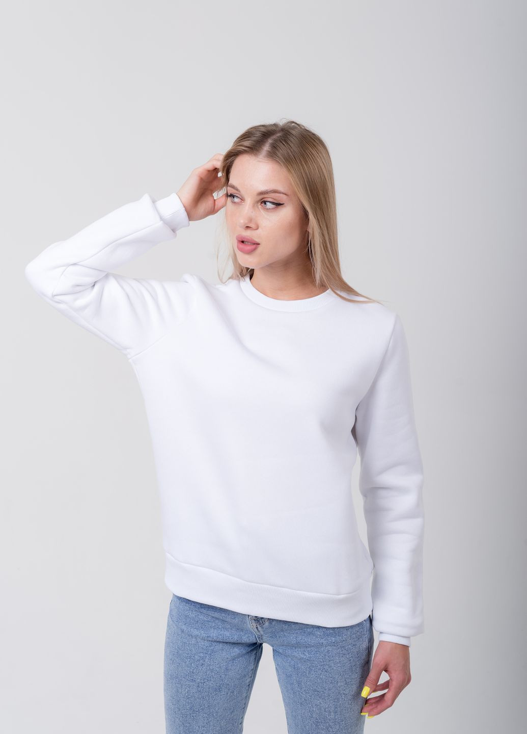 Білий білий світшот жіночий TvoePolo (277635011)