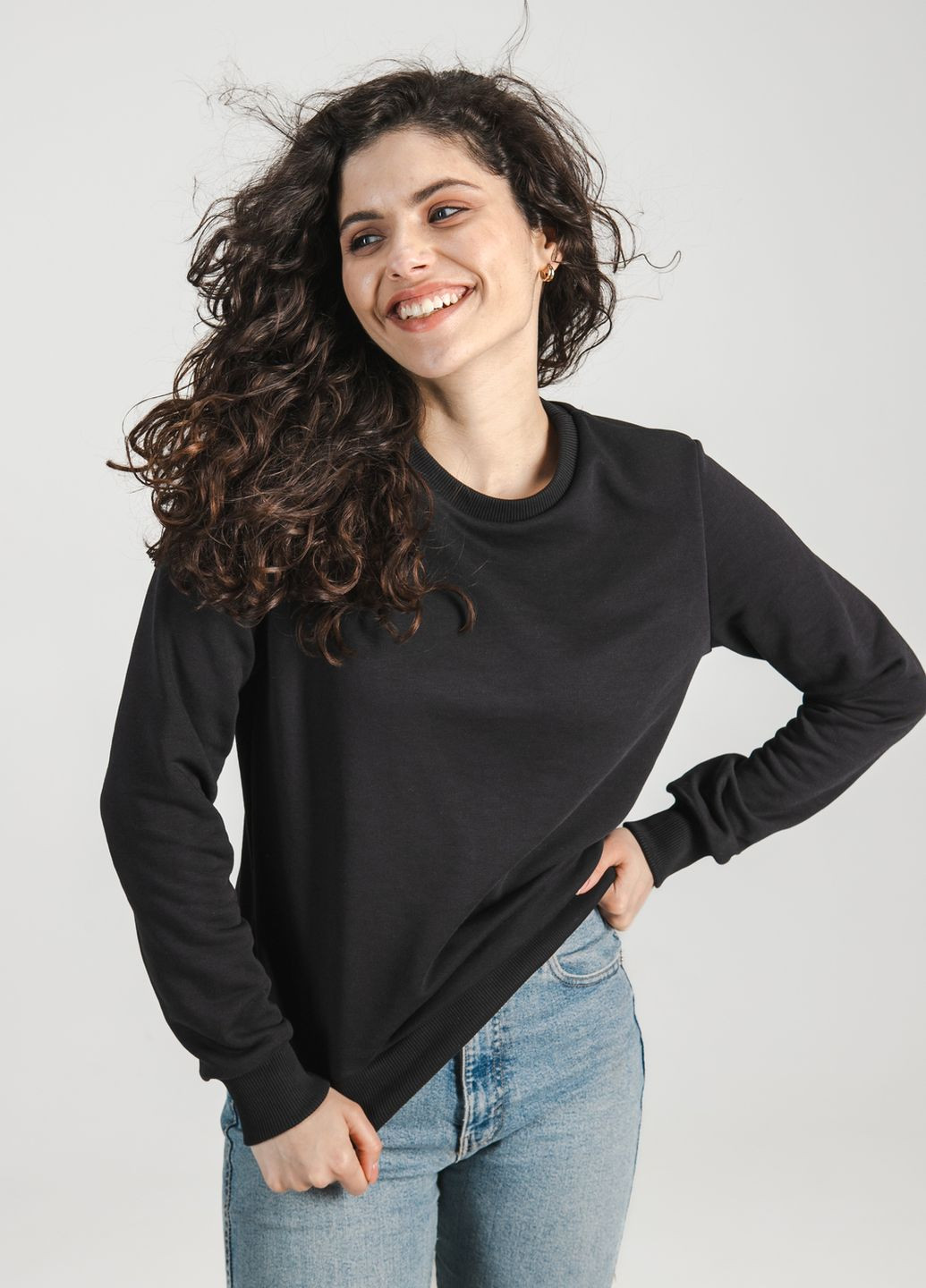 Черный свитшот женский TvoePolo (277635001)