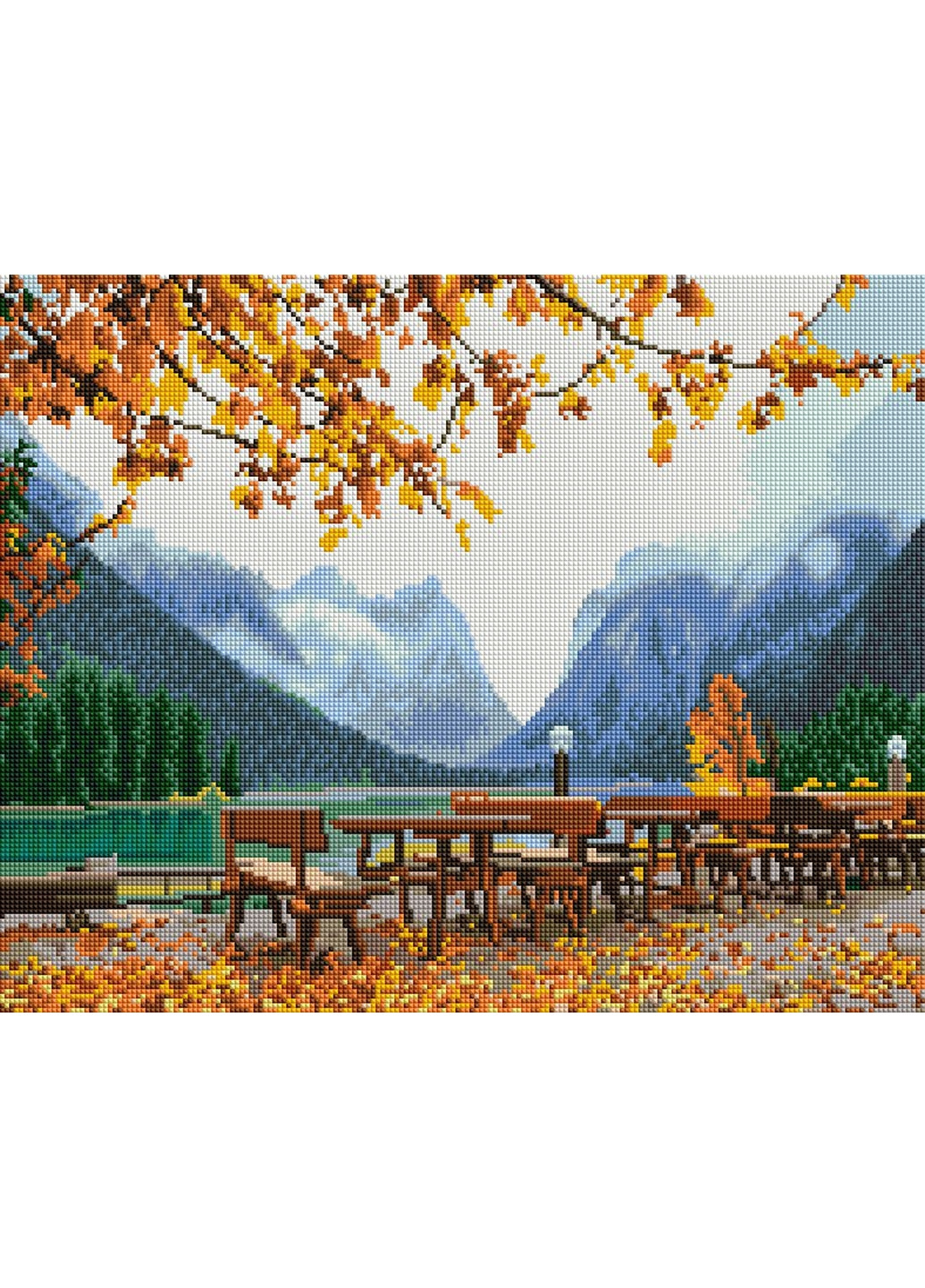 Алмазна мозаїка "Осінь у горах" Brushme (277690701)