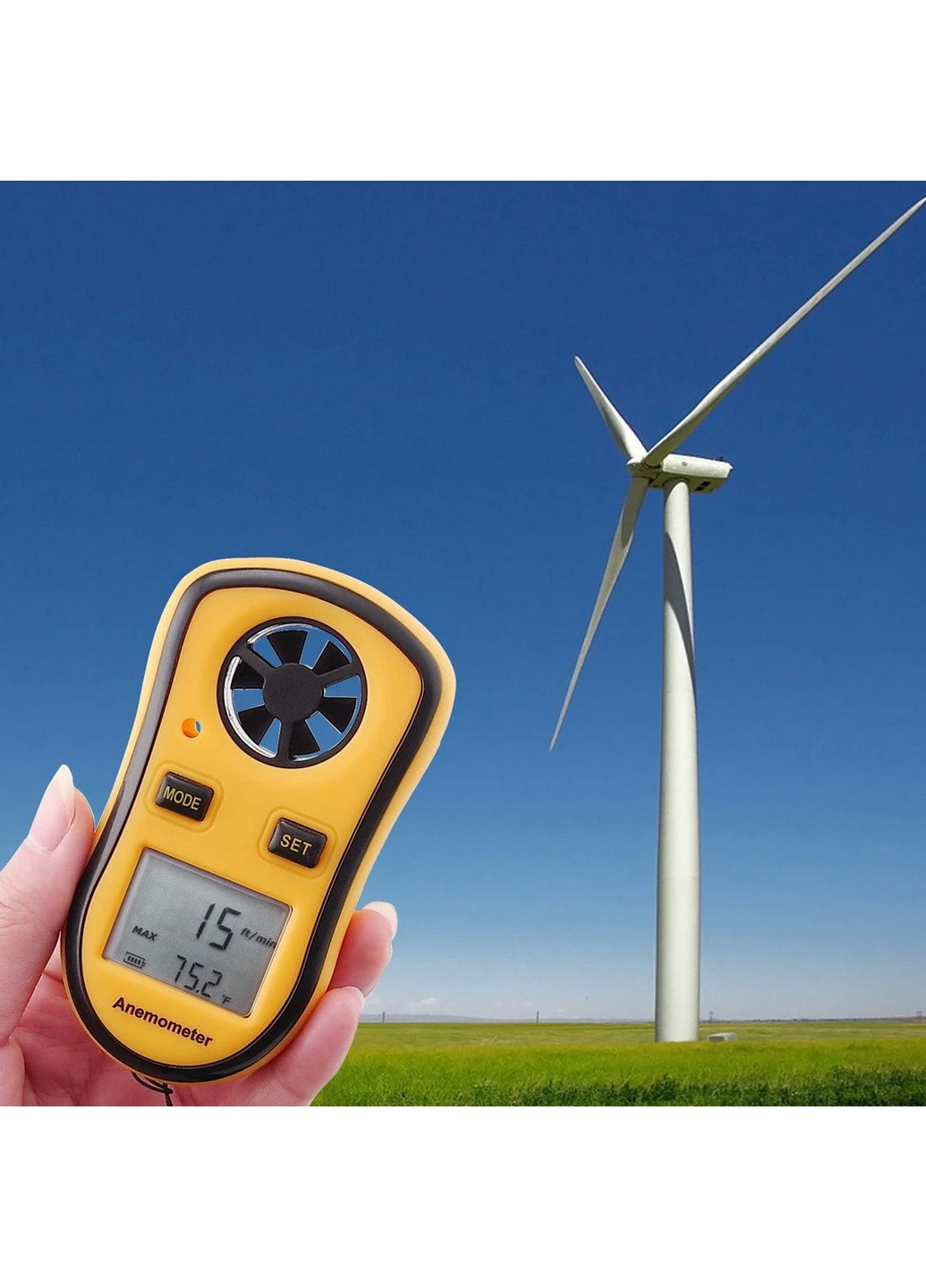 Цифровий анемометр крильчатий 0,1-30м/с, -10-45°C BENETECH (277691695)