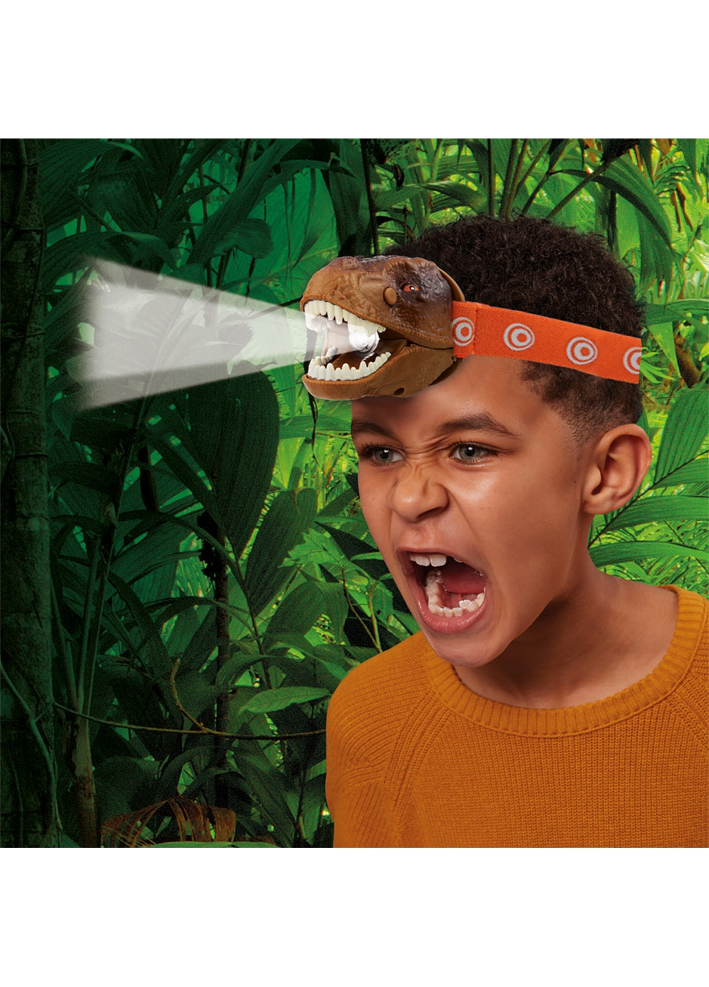 Детский налобный фонарик Опасный Ти-Рекс со светом и звуком BRAINSTORM TOYS (277691742)