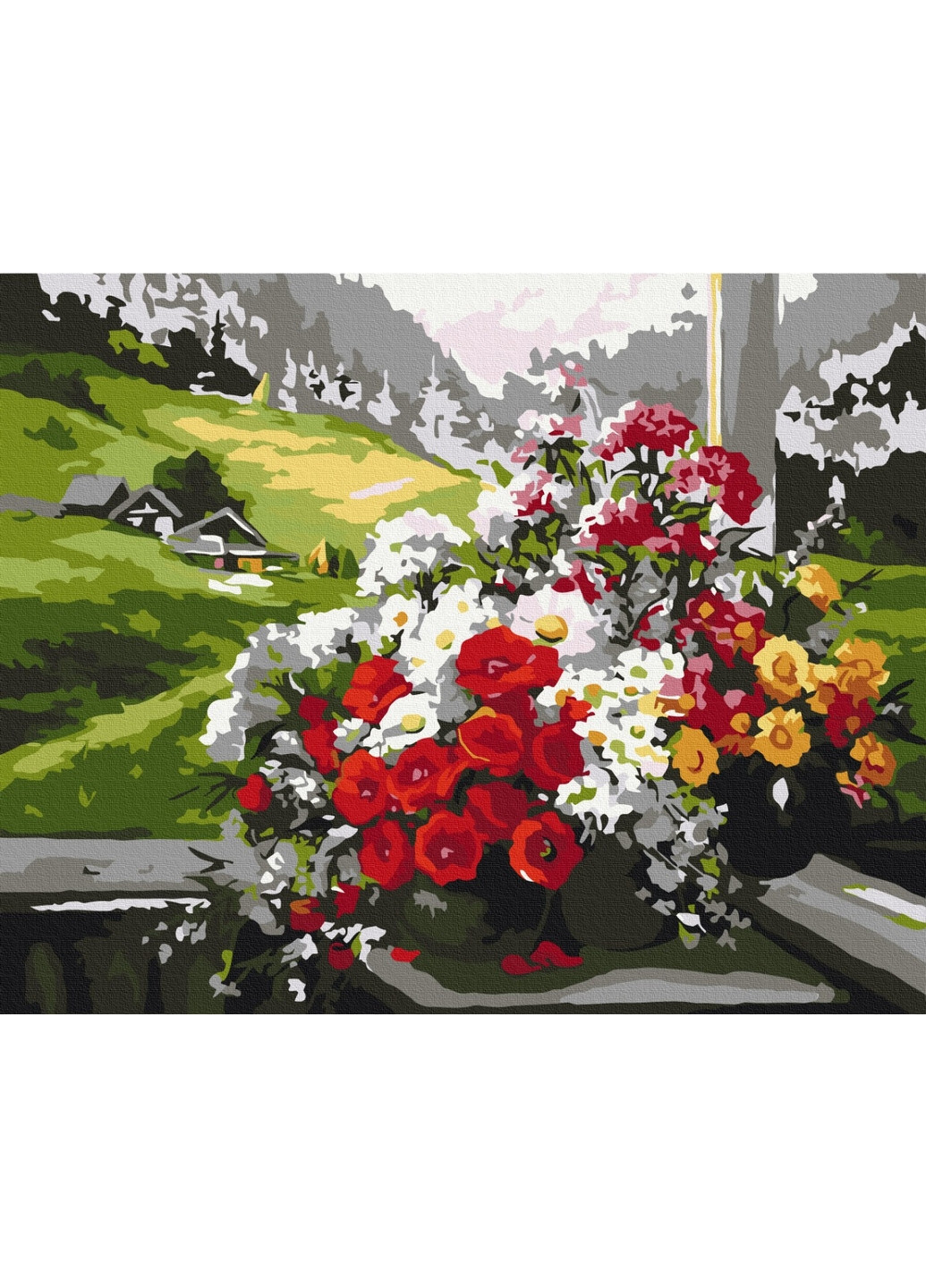 Картина по номерам "Букеты на окне" Brushme (277693005)