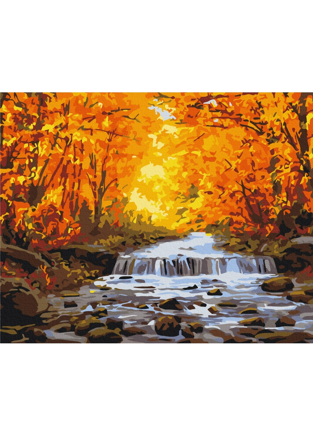 Картина по номерам "Водопад в осенний позолоте" Brushme (277690074)
