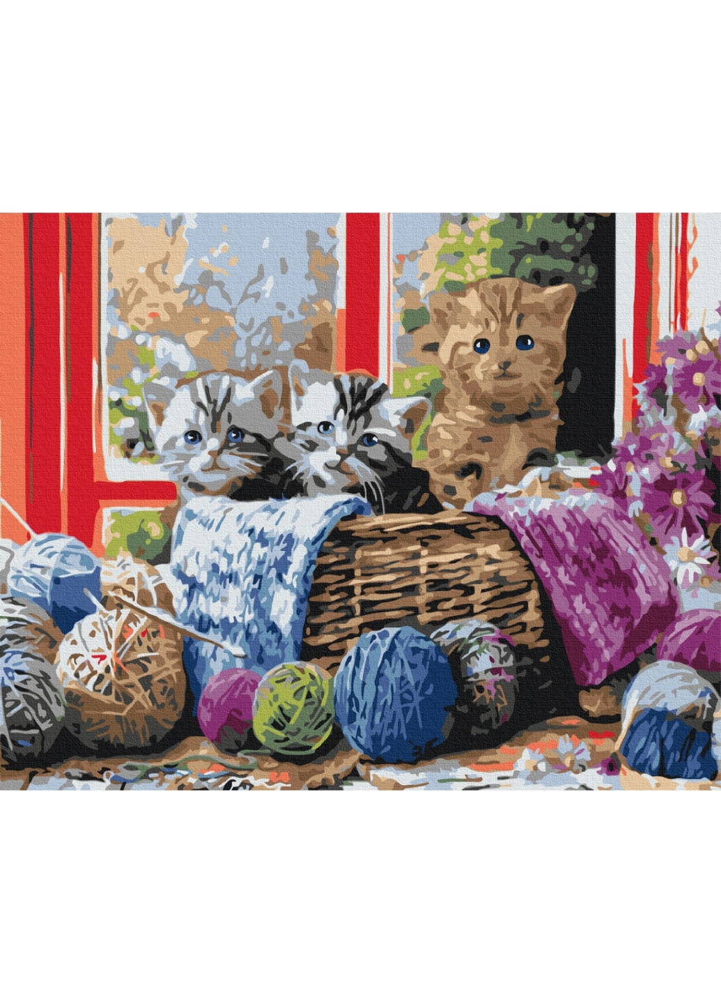Картина по номерам "Котята в корзине" Brushme (277693068)