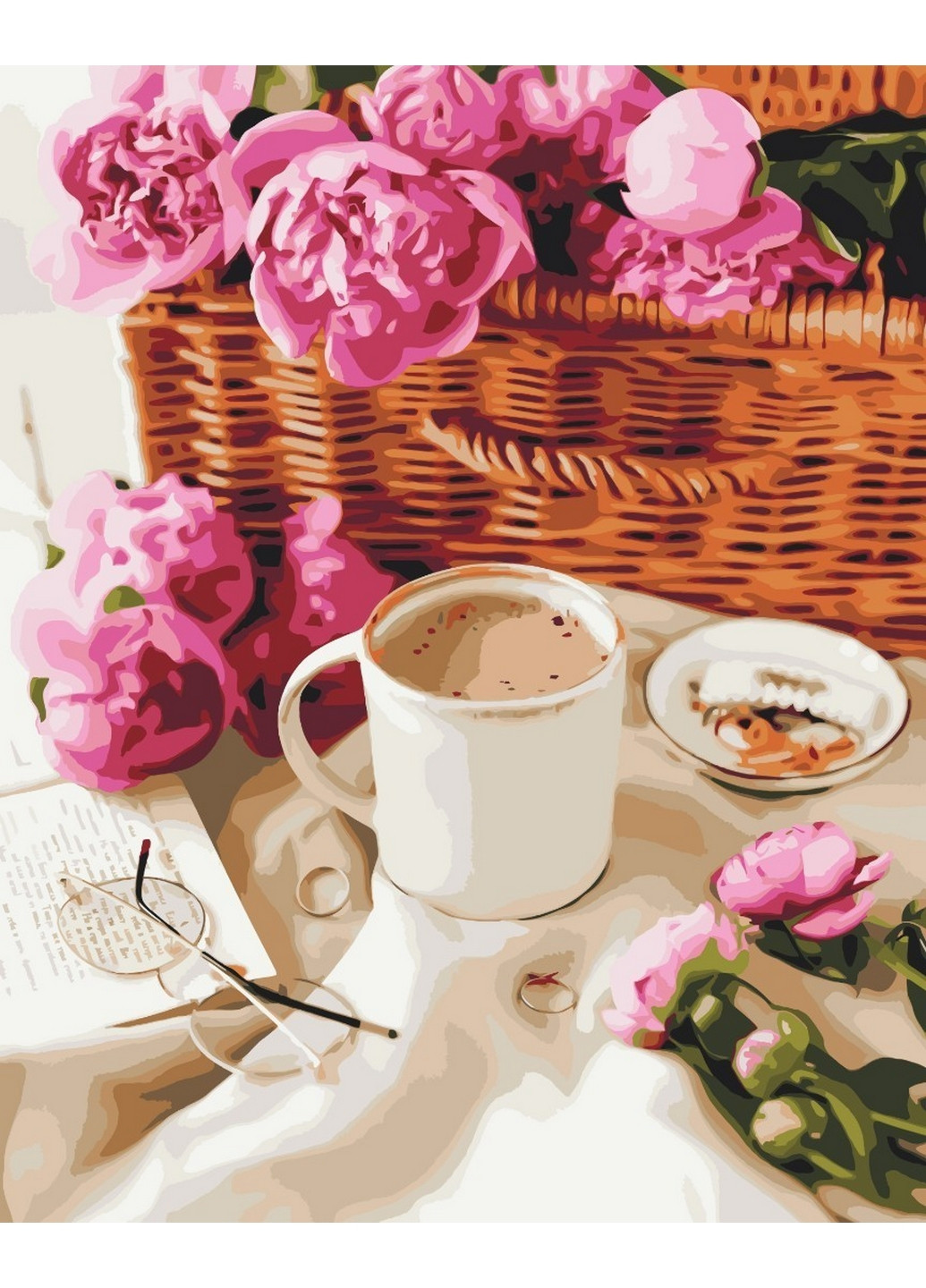 Картина по номерам "Пионы в корзине" Brushme (277690619)