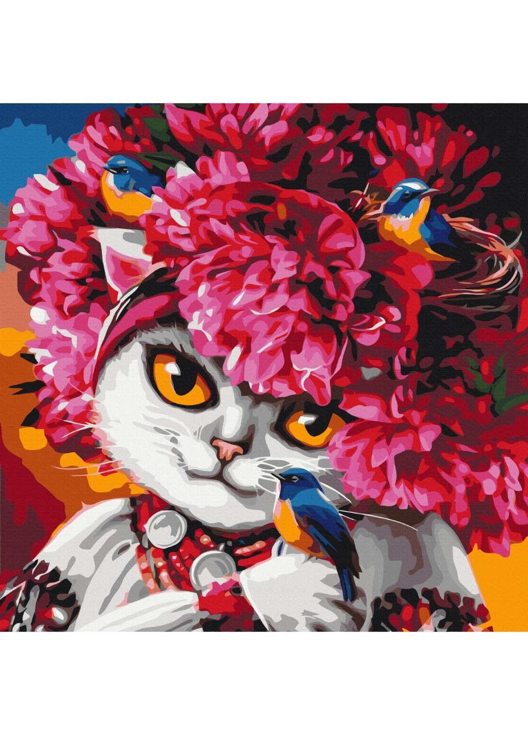 Картина за номерами "Квітуча кішка ©Маріанна Пащук" Brushme (277691647)