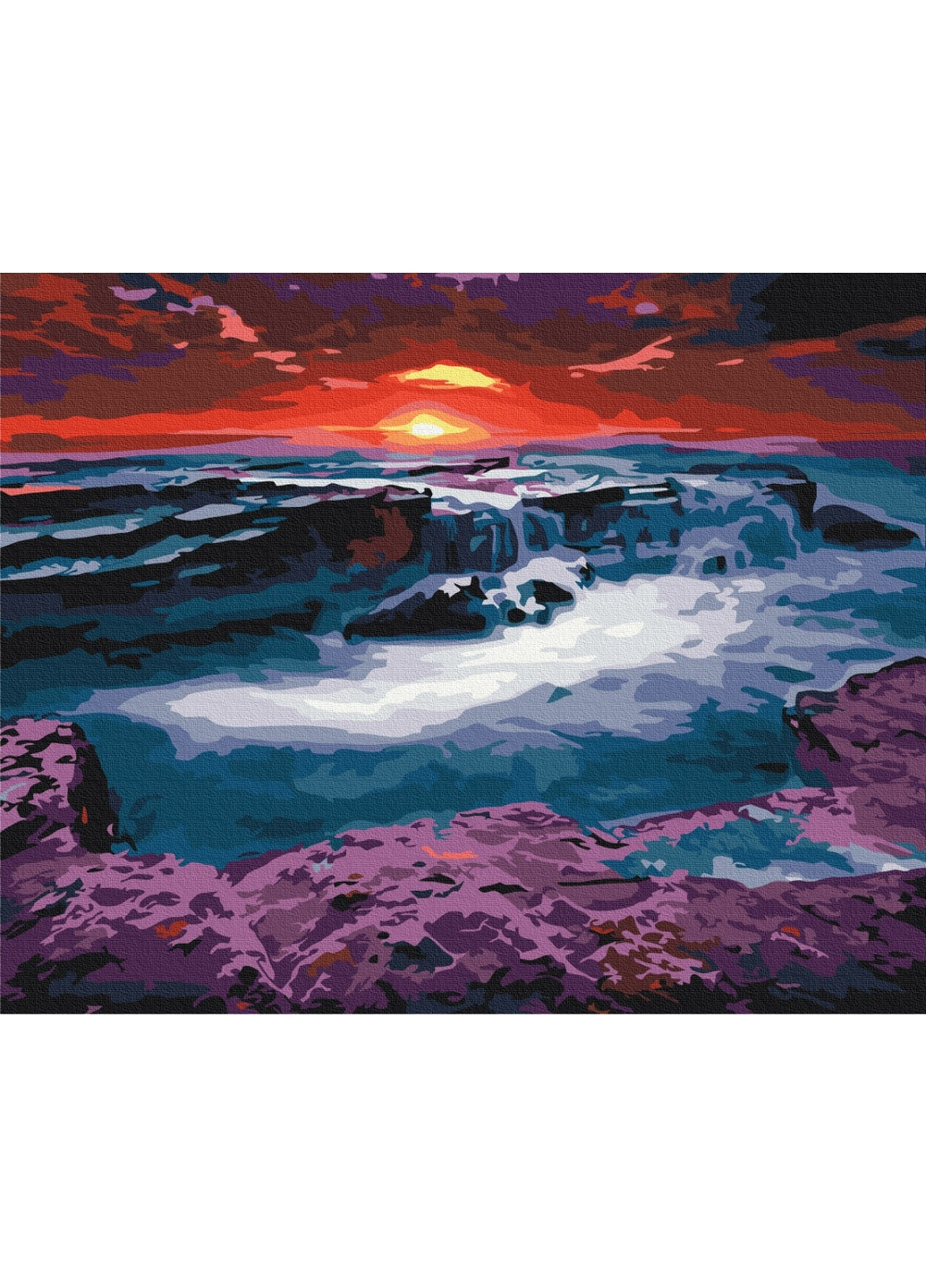 Картина по номерам "Закат у водоспада" Brushme (277691122)