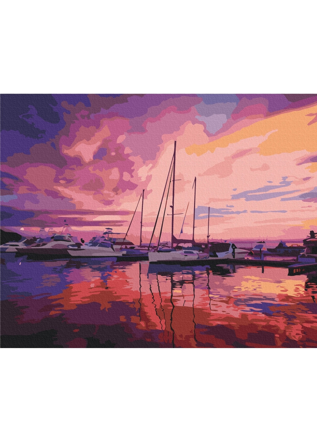 Картина за номерами "Рожевий світанок у яхтклубі" Brushme (277691178)