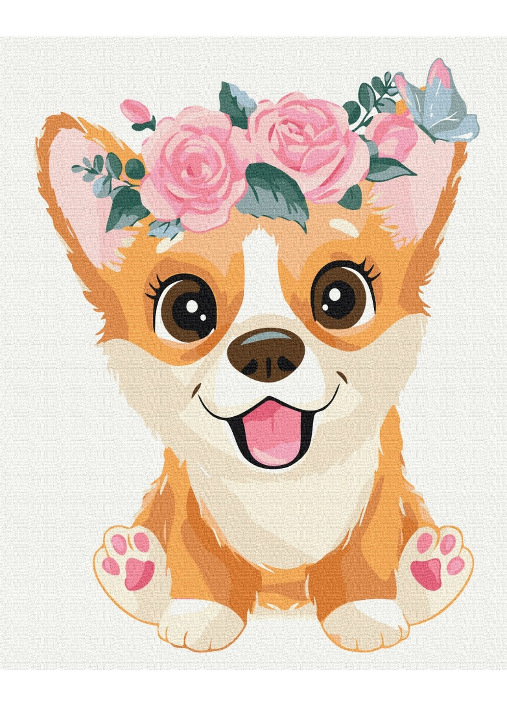 Картина по номерам "Корги в веночке" Brushme (277691610)