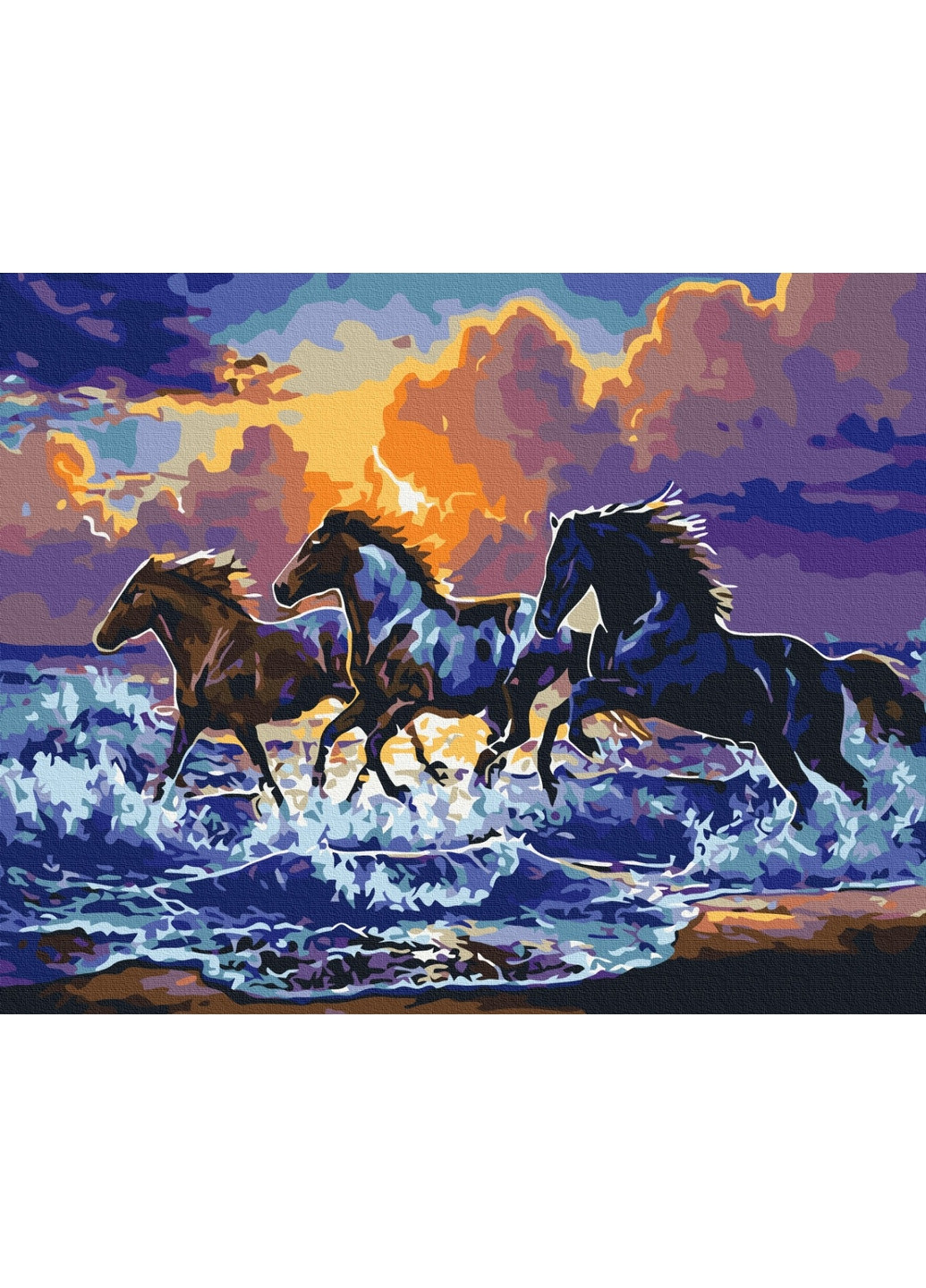 Картина по номерам "Табун черных скакунов" Brushme (277692669)