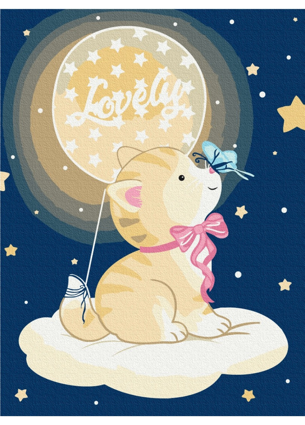 Картина по номерам "Котик на облаке" Brushme (277692001)