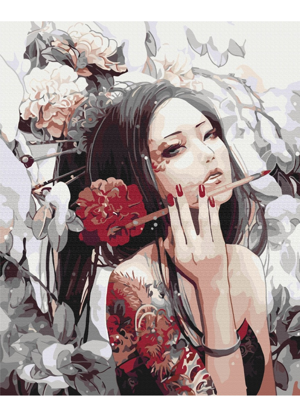 Картина по номерам "Девушка с татуировкой дракона" Brushme (277690685)