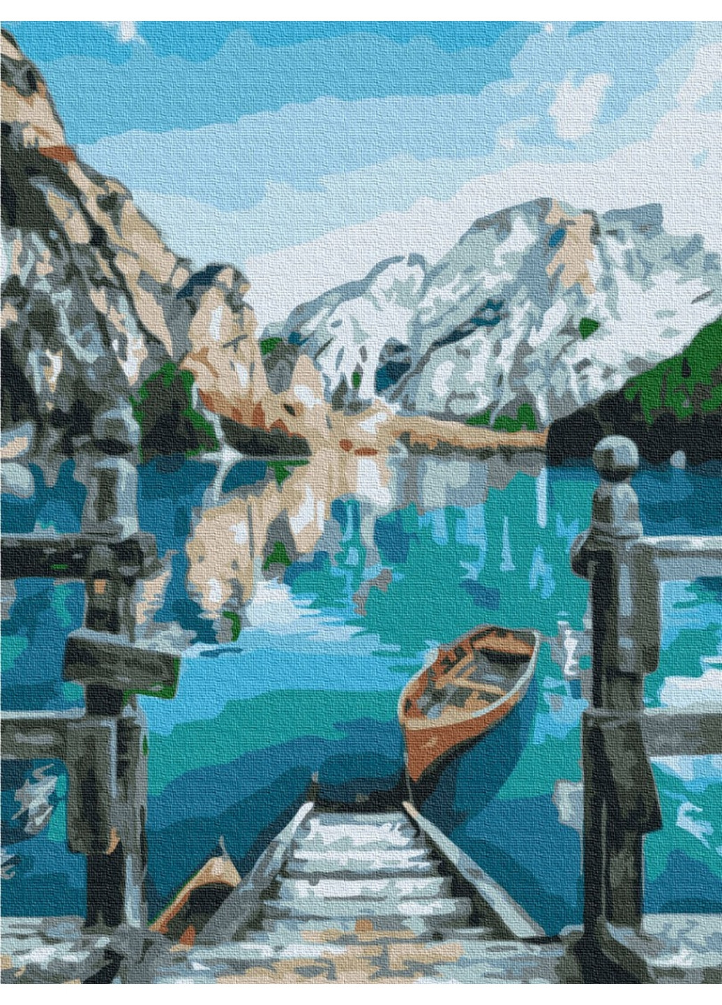 Картина за номерами "Човен біля озера" Brushme (277693568)