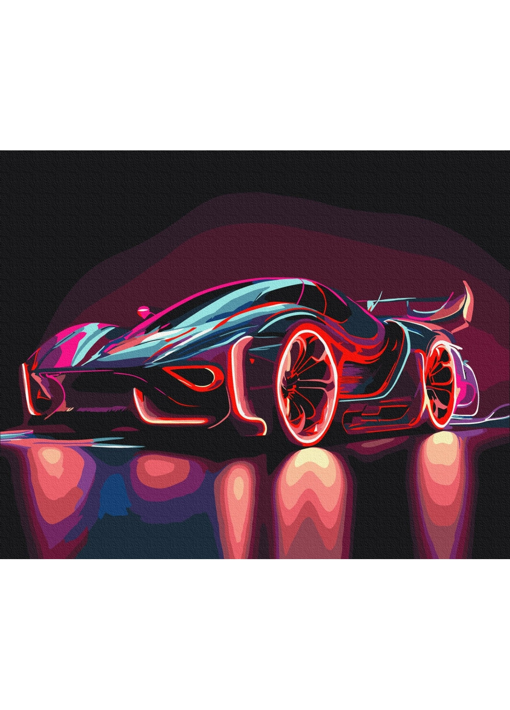 Картина за номерами "Неоновий автомобіль" Brushme (277690602)
