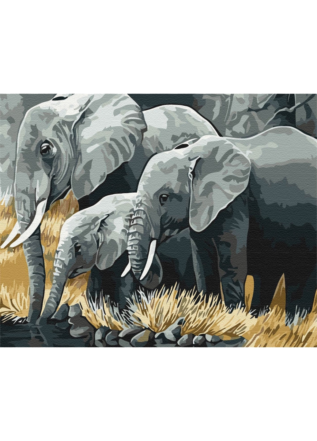 Картина за номерами "Сім'я слонів" Brushme (277690717)