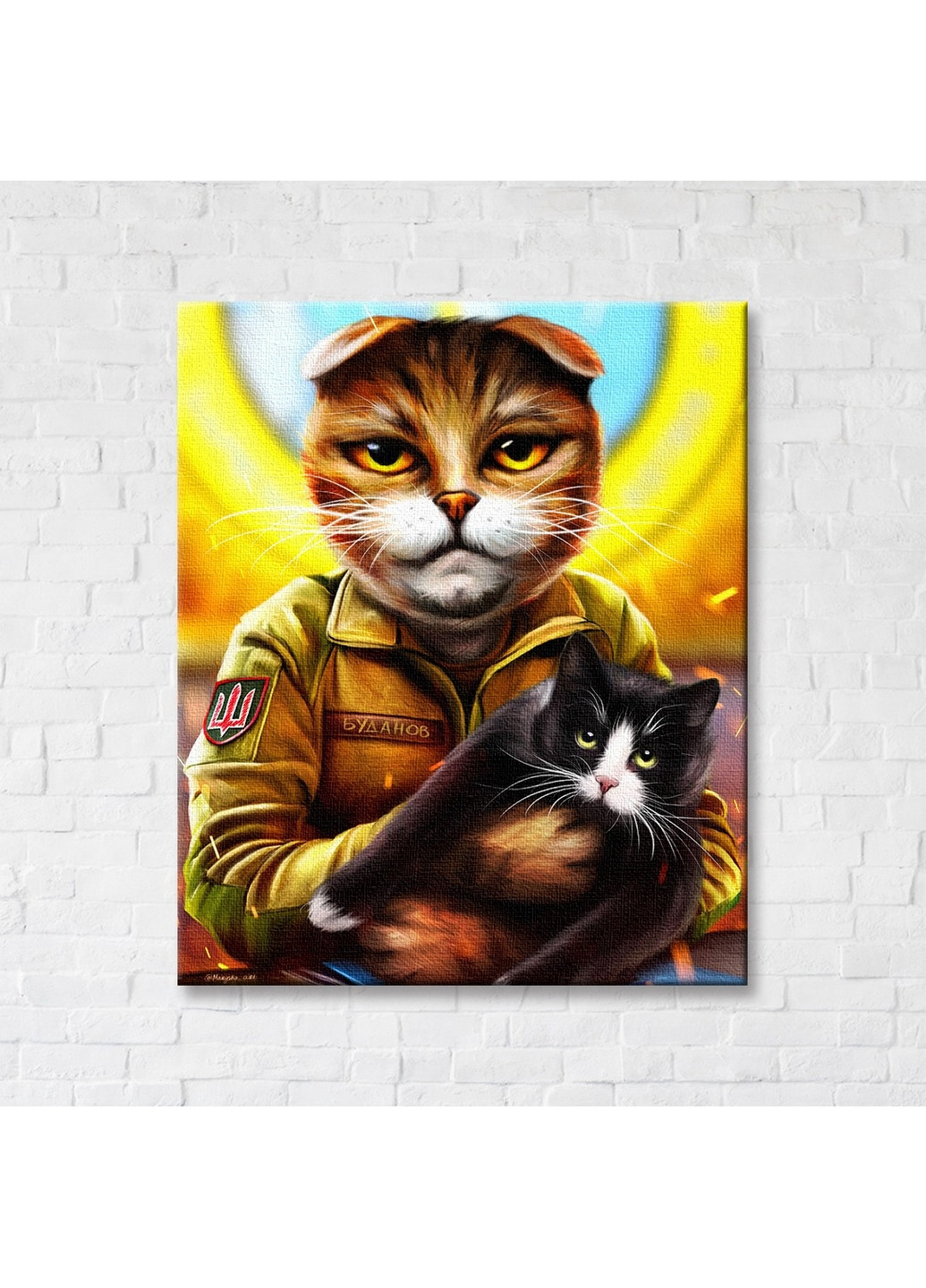 Постер на холсте "Котик-военачальник ©Марианна Пащук" Brushme (277692724)